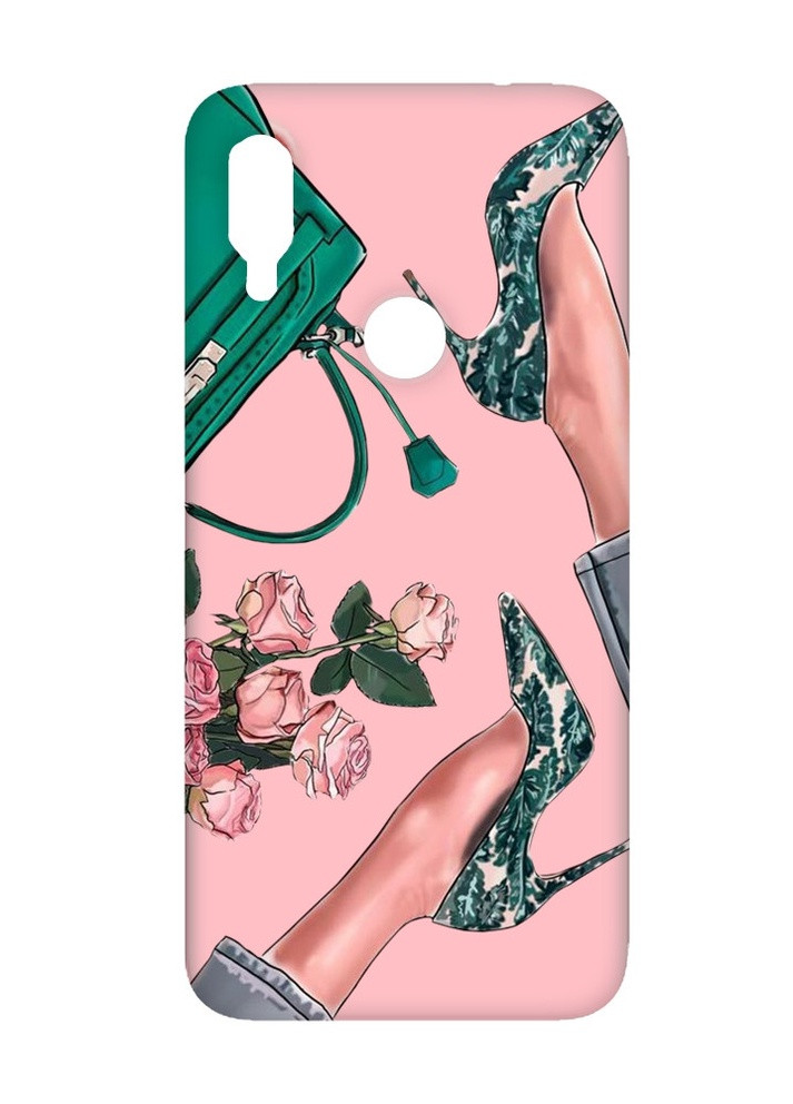 Матовый розовый чехол на Xiaomi Redmi Note 7 / Note 7 Pro :: Туфельки и цветы (принт 225) Creative (258492379)