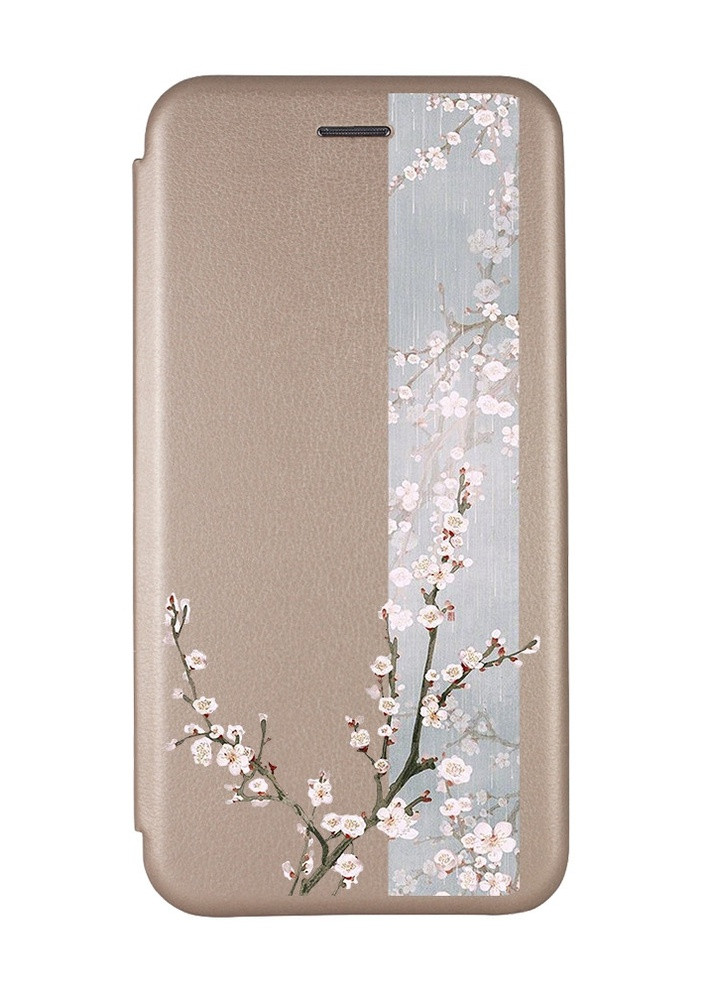 Чохол-книжка з малюнком для Xiaomi Redmi 9 Золотистий :: Квітуча сакура (принт 285) Creative (258491326)