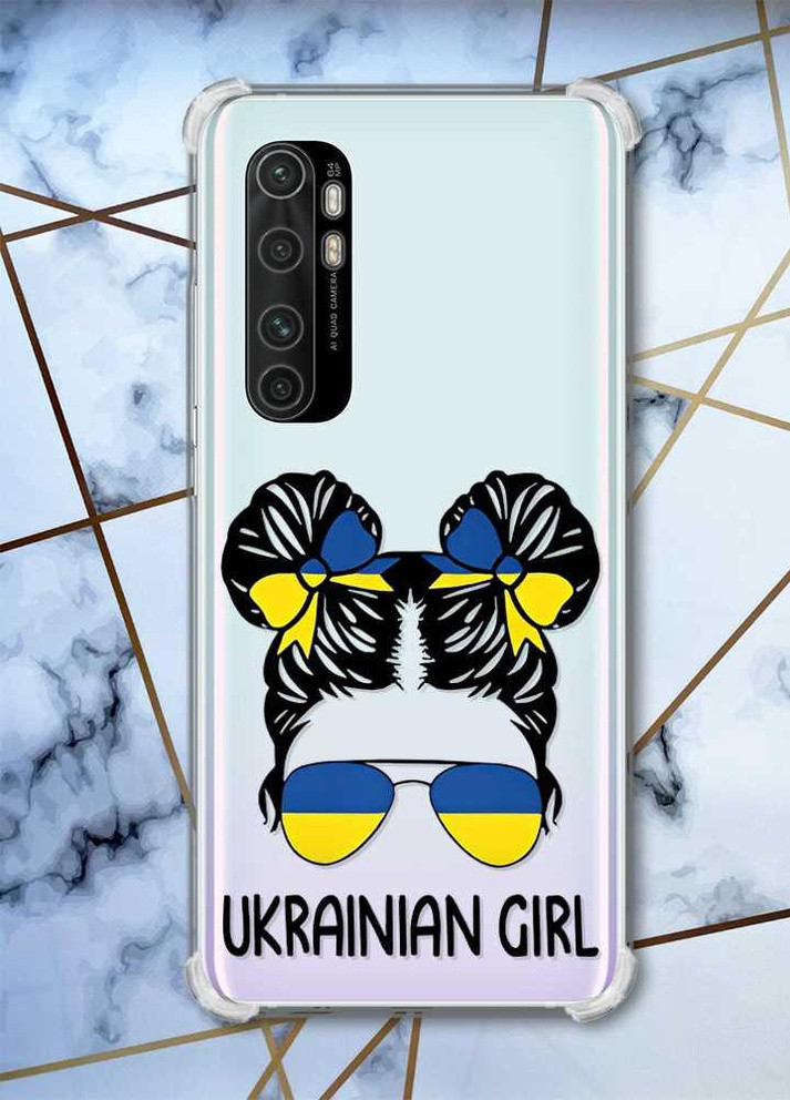 Чехол с утолщёнными углами для Xiaomi Mi Note 10 Lite Украинская девушка (принт 113) Creative (258490720)