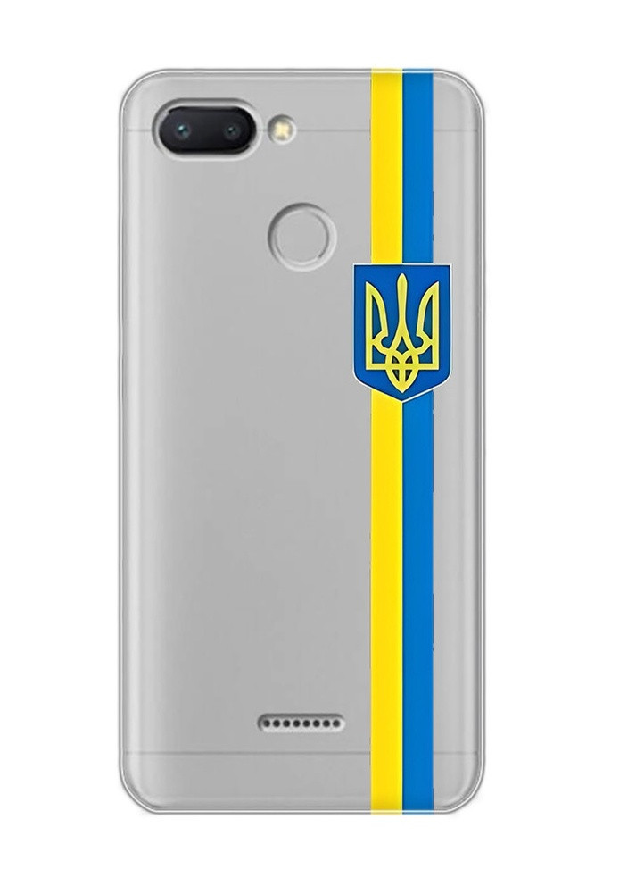 Прозрачный чехол на Xiaomi Redmi 6 :: Лента Украина (патриотический принт 253) Creative (258490170)