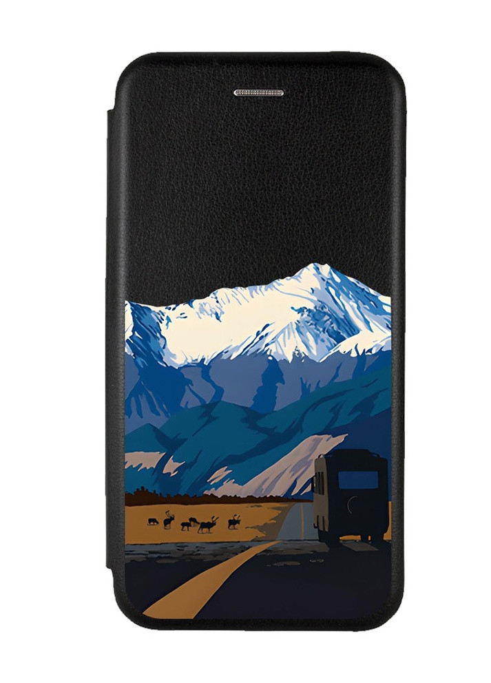 Чехол-книжка с рисунком для Xiaomi Redmi Note 8 Черный :: Пейзаж. Горы (принт 85) Creative (258491333)