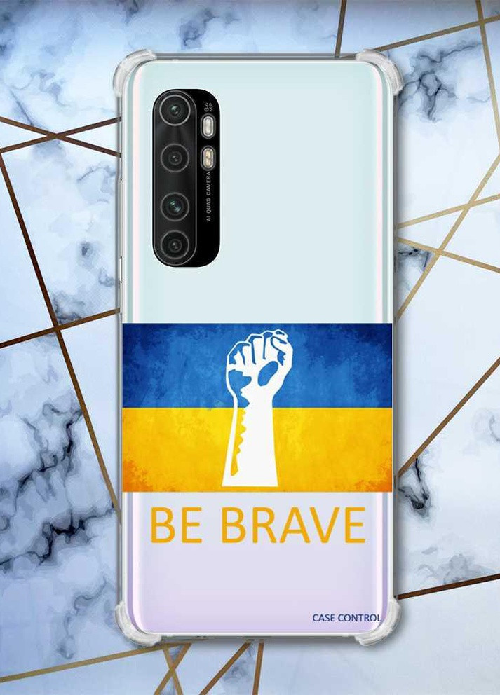 Чехол с утолщёнными углами для Xiaomi Mi Note 10 Lite патриотический дизайн Мужество Украина принт 42 Creative (258492339)