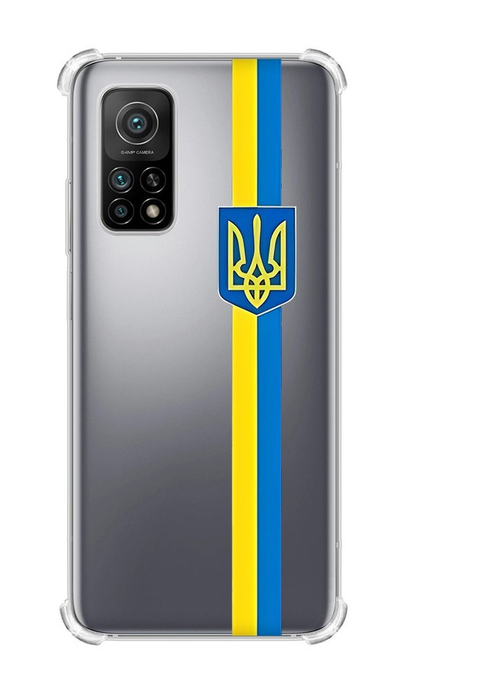 Чехол с утолщёнными углами для Xiaomi Mi 10T/Mi 10T Pro :: Лента Украина (патриотический принт 253) Creative (258492053)
