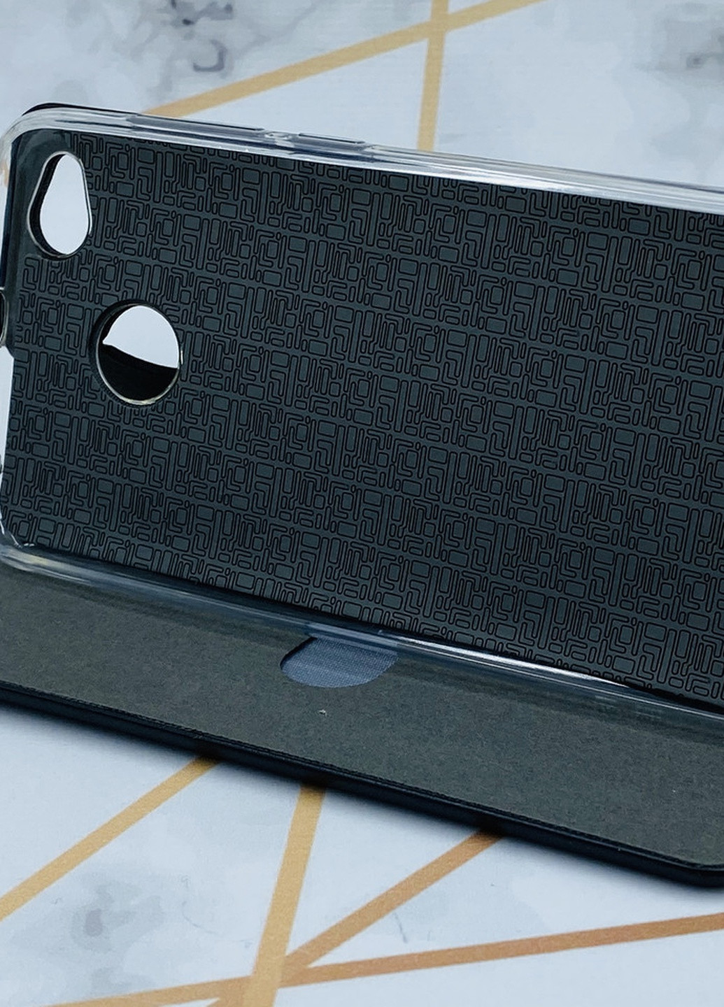 Чехол-книжка с рисунком для Xiaomi Redmi 4X Чёрный :: Цветущая сакура (принт 282) Creative (258492058)