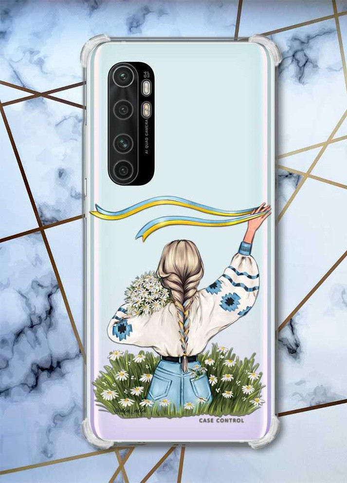 Чехол с утолщёнными углами для Xiaomi Mi Note 10 Lite Девушка с лентой (принт 17) Creative (258490696)