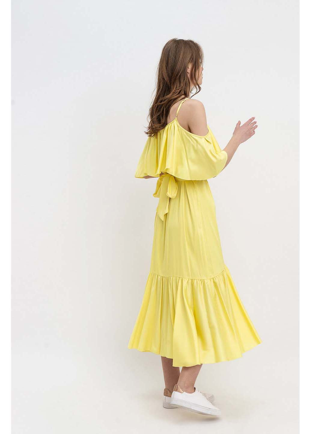 Желтое кэжуал платье Lesia