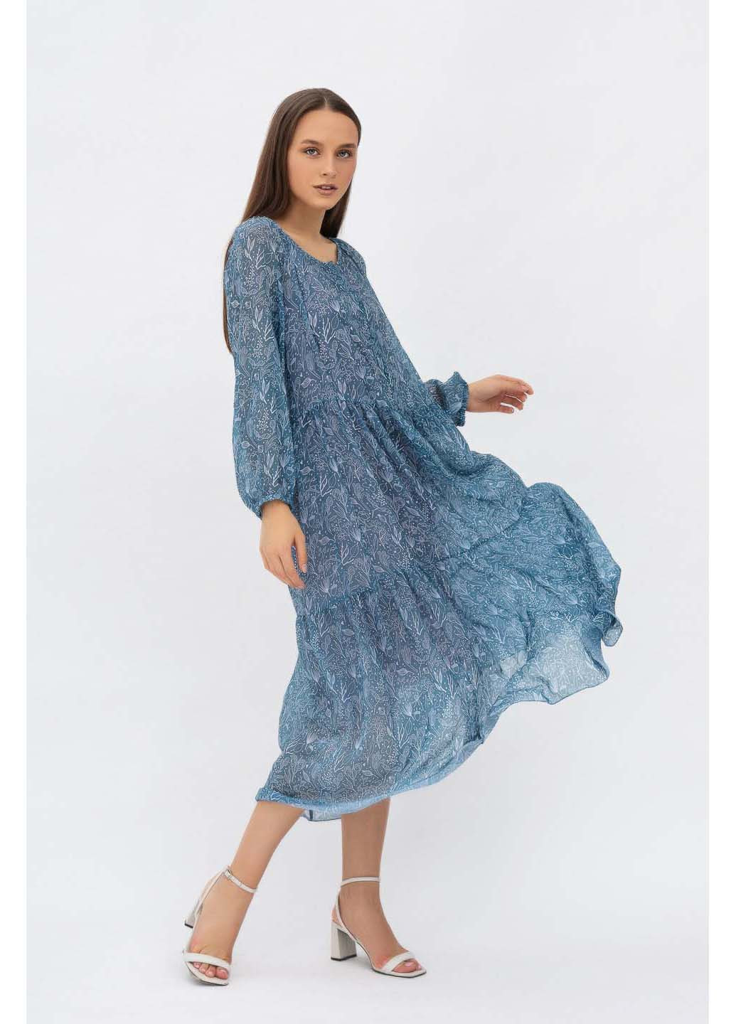 Синее кэжуал платье Lesia