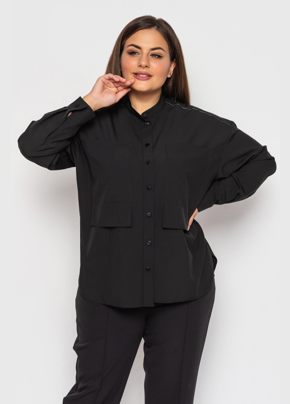 Черная демисезонная блузка Luzana