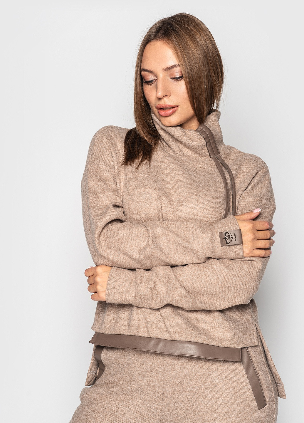 Комбінезон Luzana однотонний бежевий кежуал