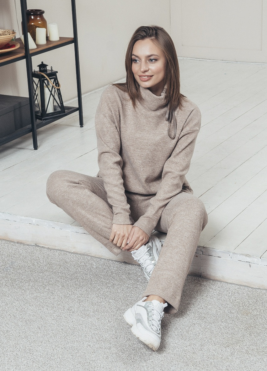 Комбінезон Luzana однотонний бежевий кежуал