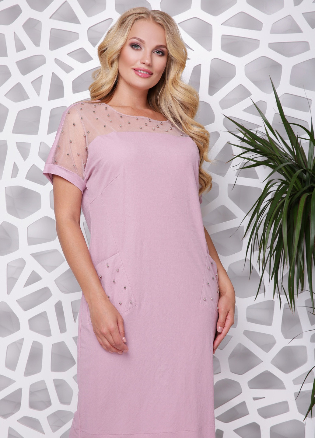 Комбінована кежуал сукня Luzana однотонна