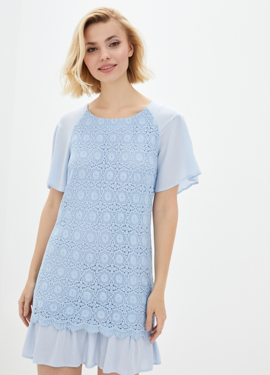 Блакитна кежуал сукня Luzana однотонна