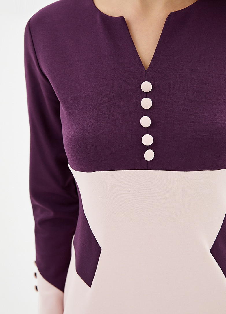 Бордовое кэжуал платье Luzana однотонное