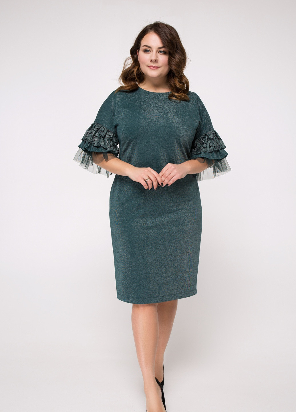 Комбинированное кэжуал платье Luzana однотонное