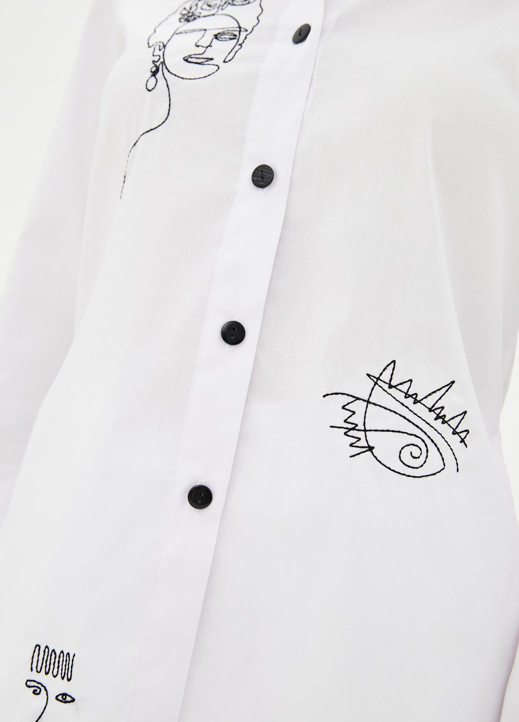 Белая кэжуал рубашка однотонная Luzana