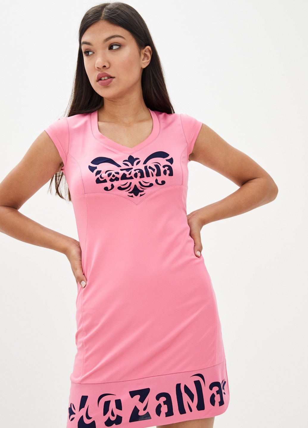 Комбинированное кэжуал платье Luzana однотонное