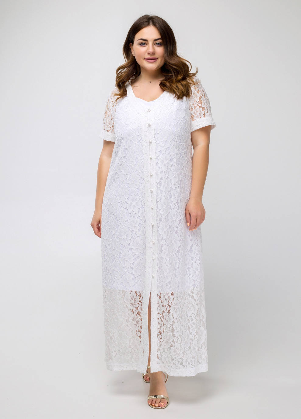 Білий кежуал сукня Luzana однотонна