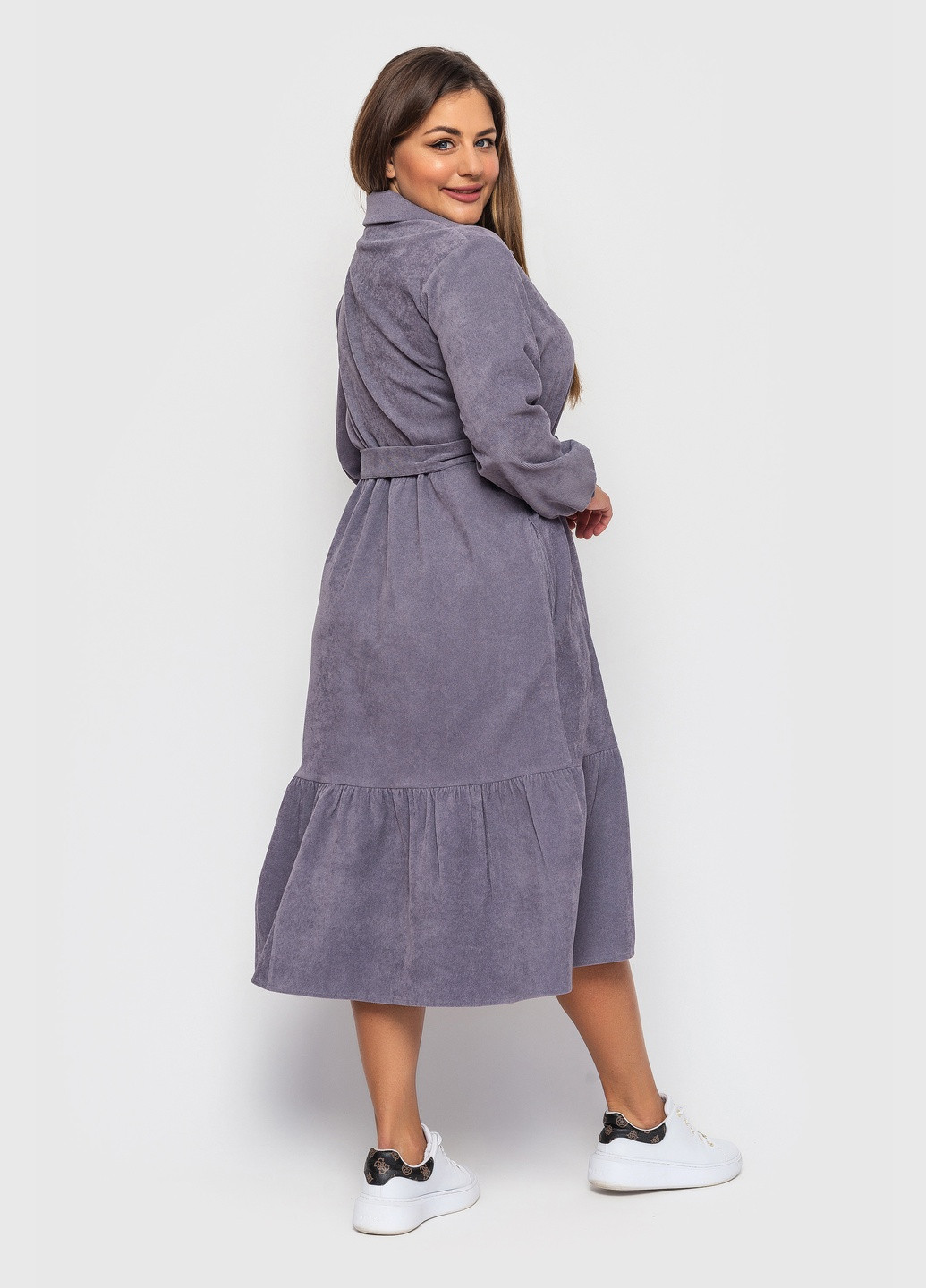 Серое кэжуал платье Luzana однотонное