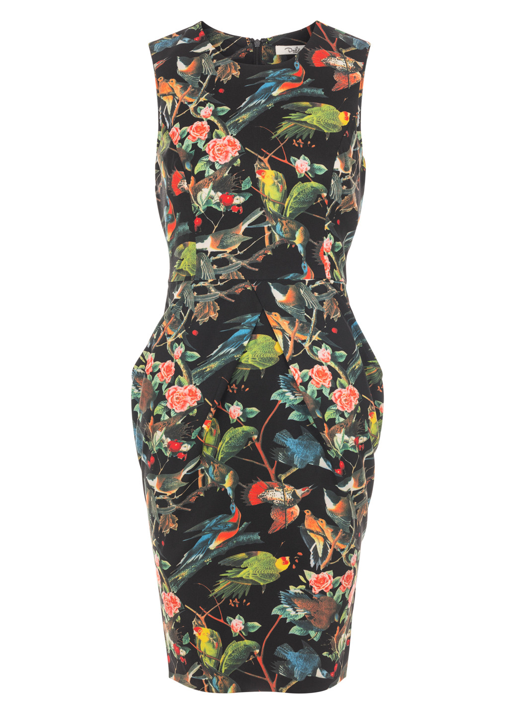 Чорна вечірня жіноча сукня в квітковий принт дзвін, футляр Darling з квітковим принтом