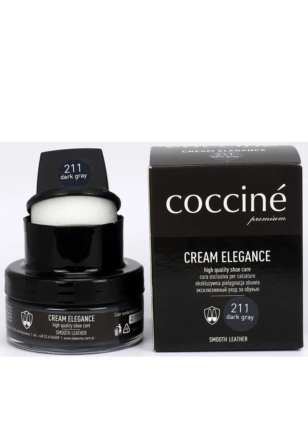 Крем для взуття Eleqance Темно-сірий 50мл Coccine (258525030)
