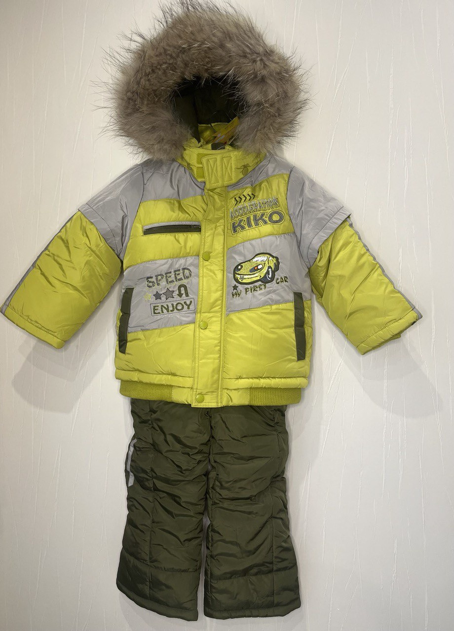 Зеленый зимний комплект (куртка + напівкомбінезон) Danilo