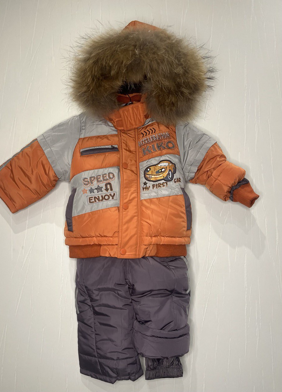Оранжевый зимний комплект (куртка + напівкомбінезон) Danilo