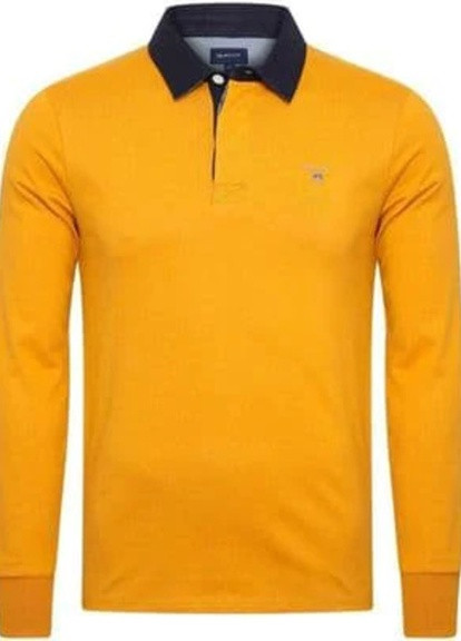 Жовта футболка polo з довгим рукавом Gant
