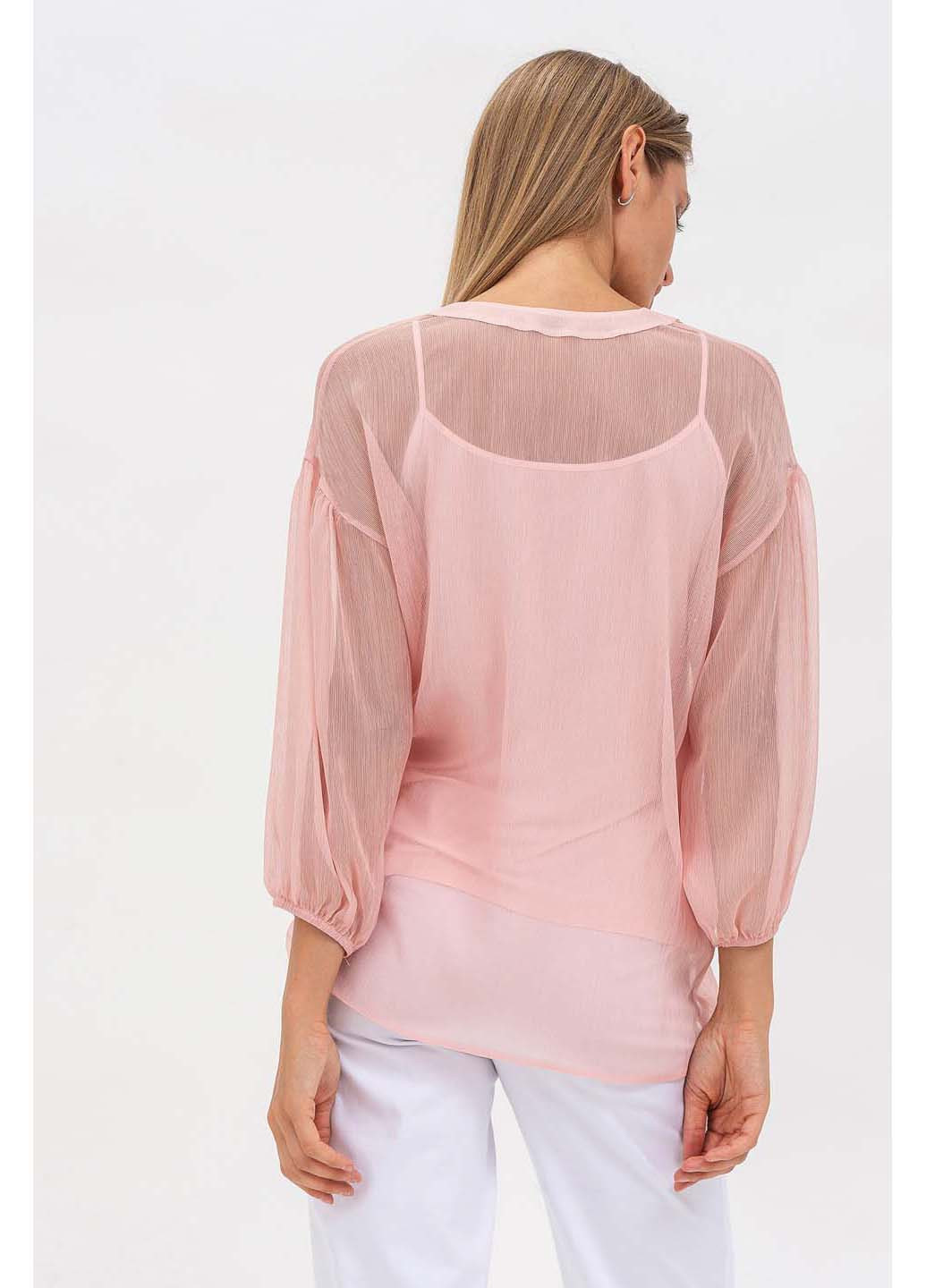 Розовая демисезонная блуза Lesia