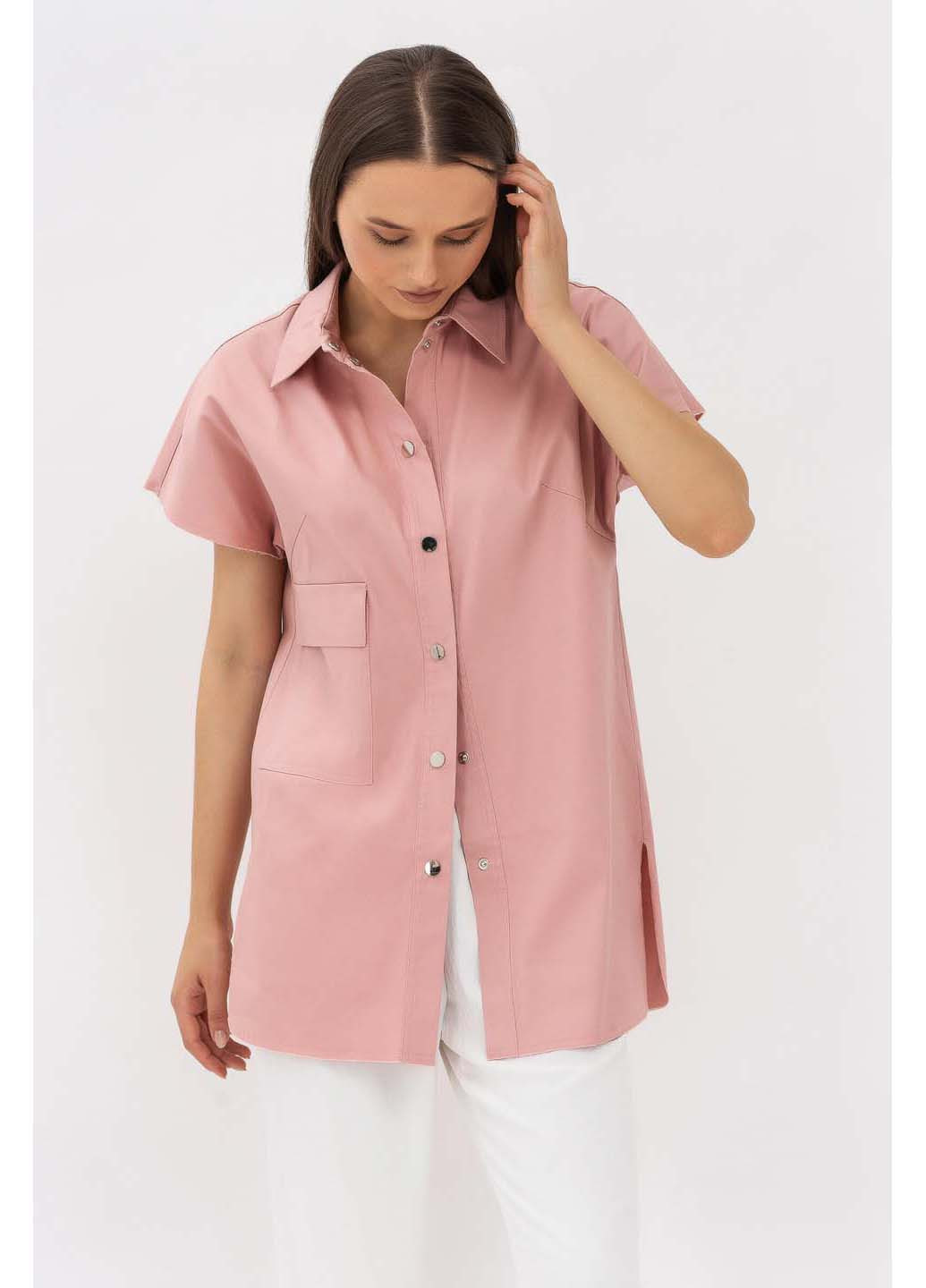 Розовая демисезонная блуза Lesia