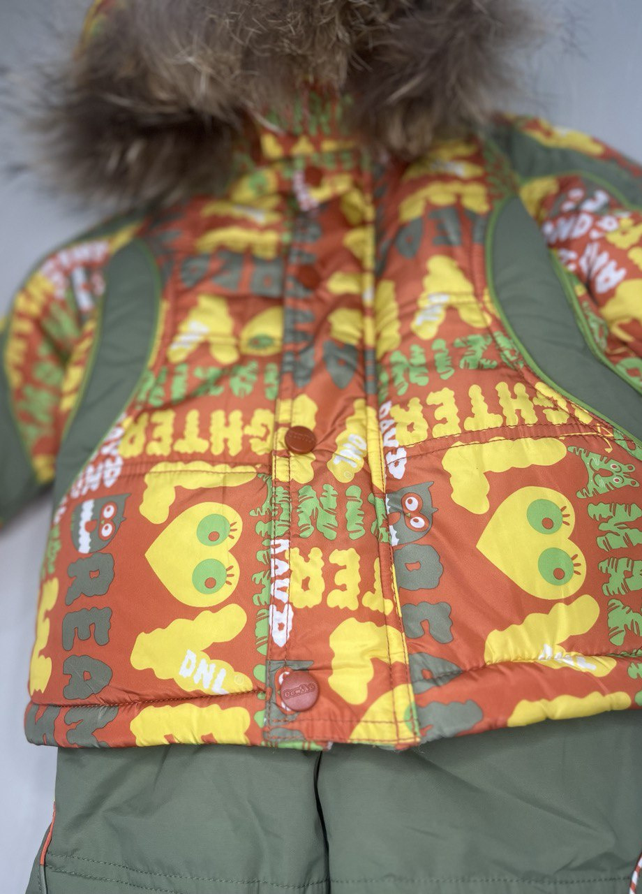 Помаранчевий зимовий комплект (куртка + напівкомбінезон) Danilo