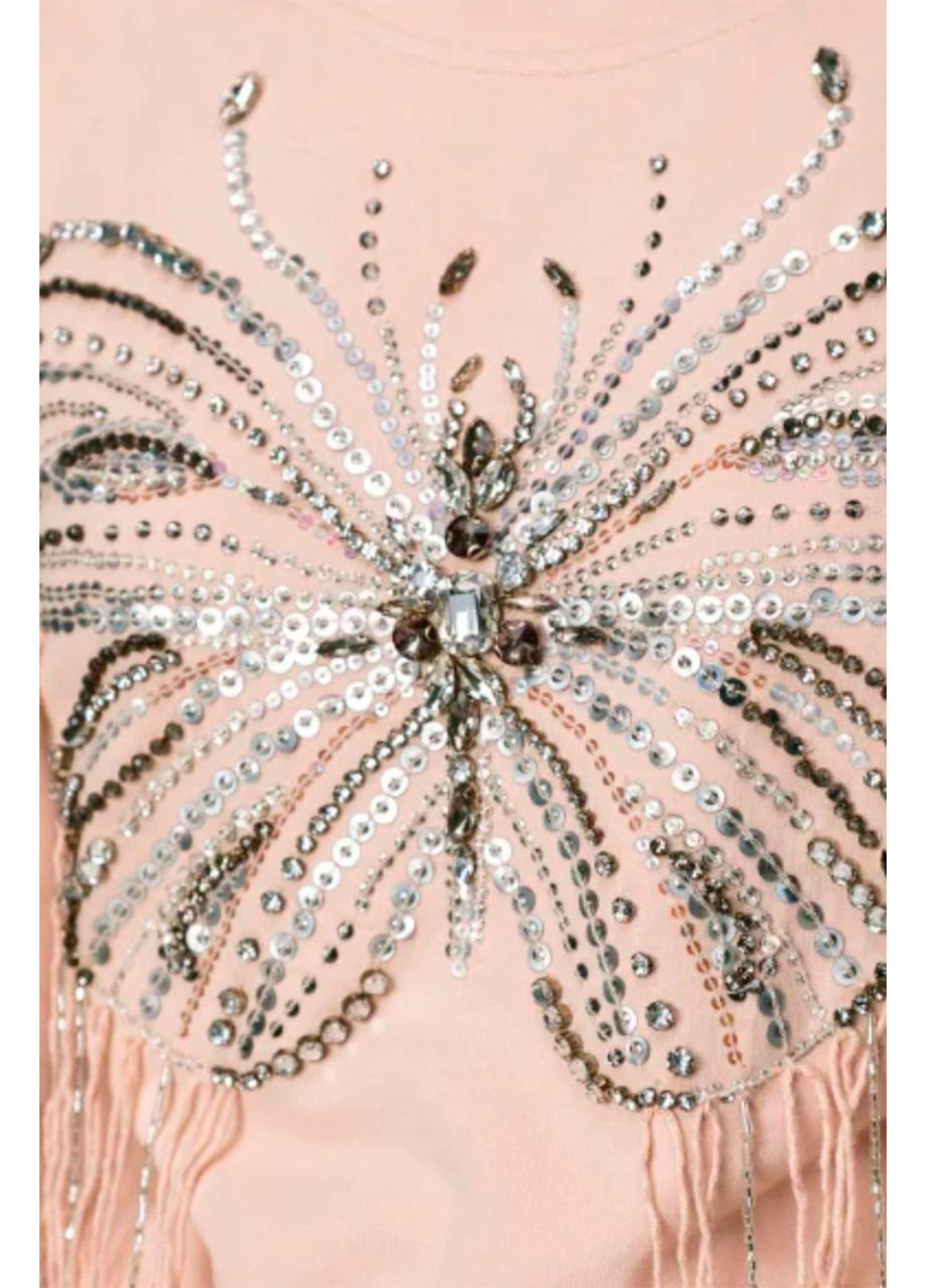 Жіночий светр світшот з метеликом Twinset - Приталений, Вільний, Прямий крій метелики пудровий кежуал бавовна, трикотаж - (258514674)