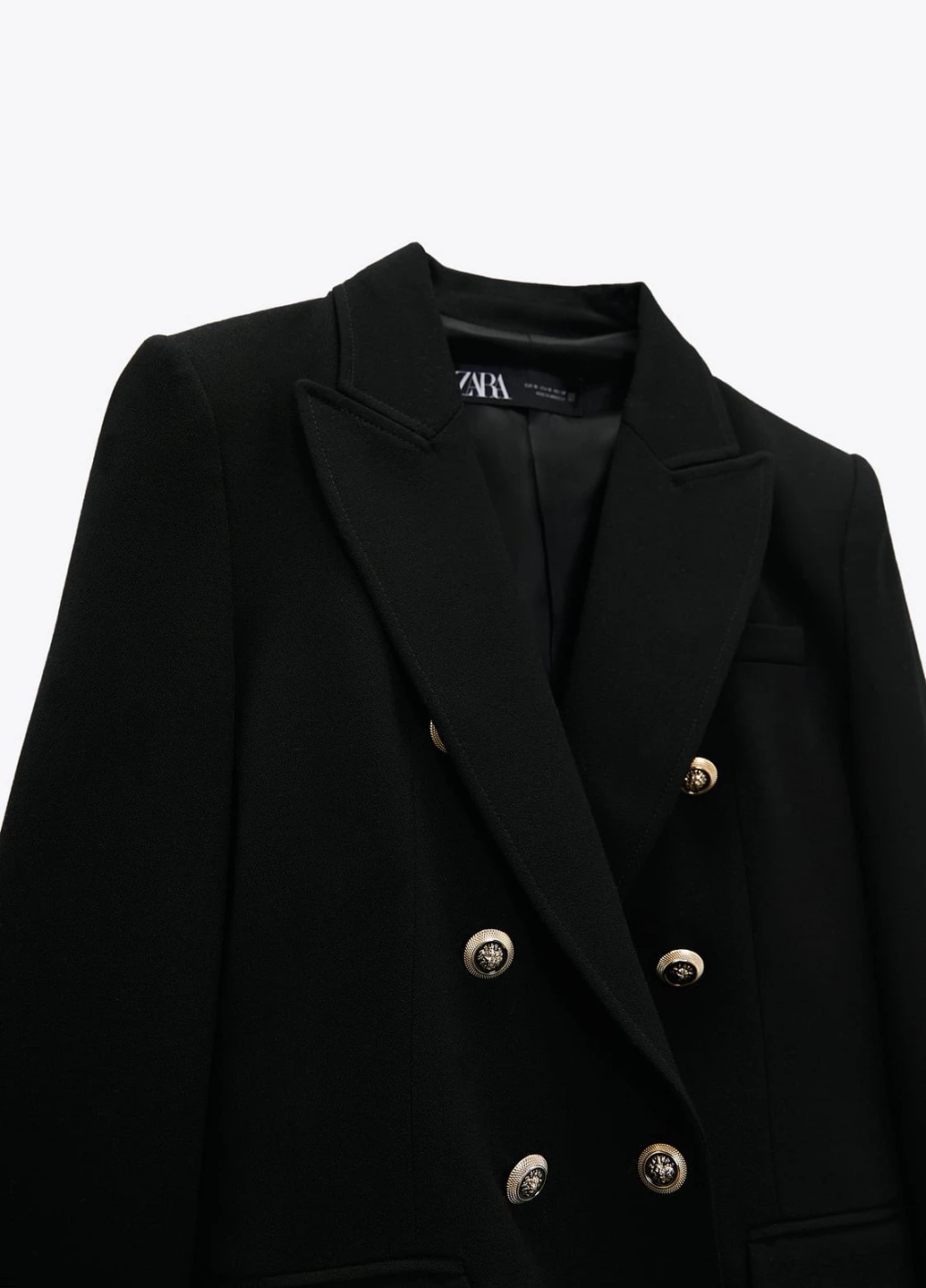 Черный женский жакет Zara однотонный - демисезонный