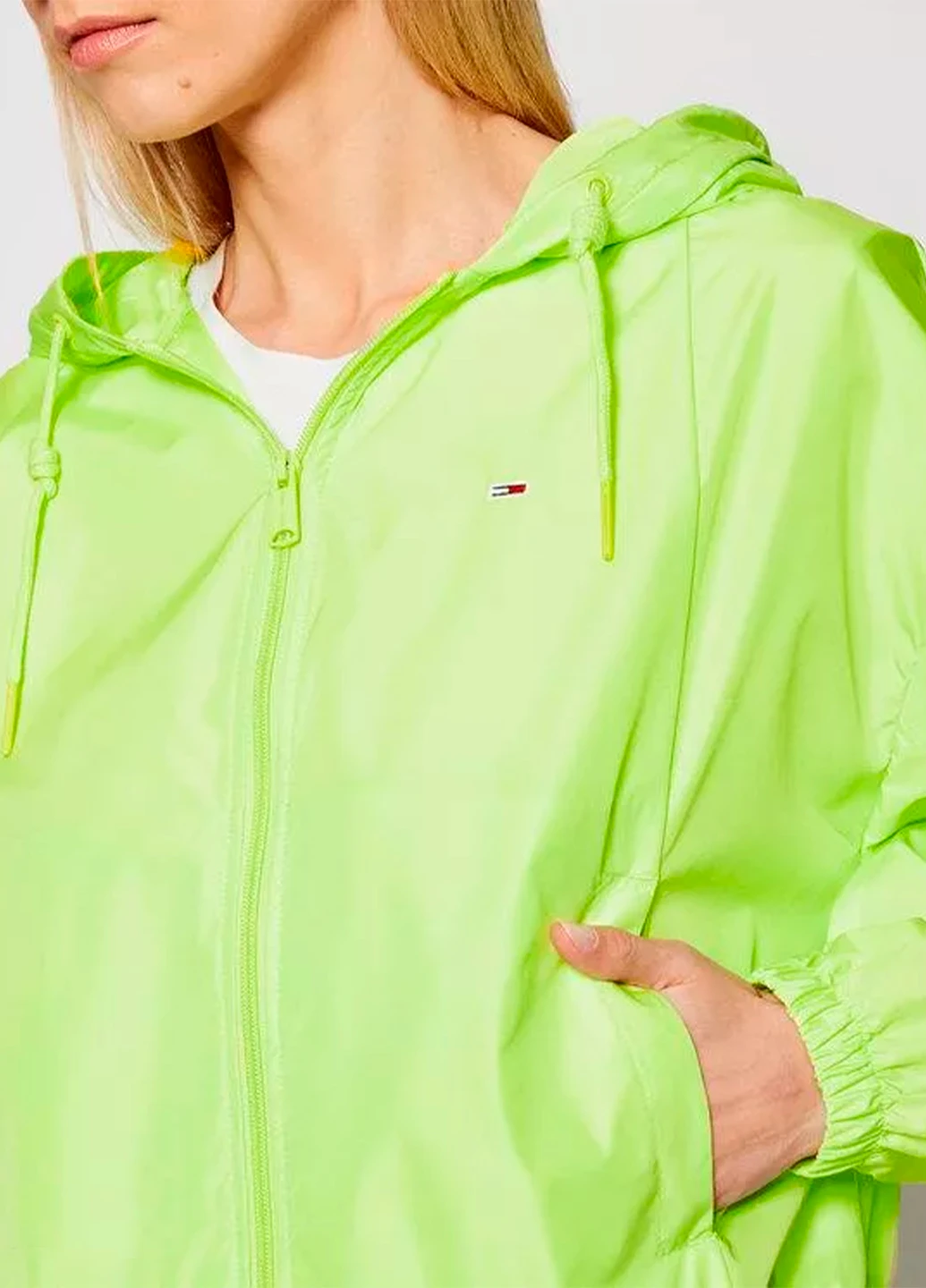 Жіноча неонова куртка вітровка Tommy Jeans (258516380}