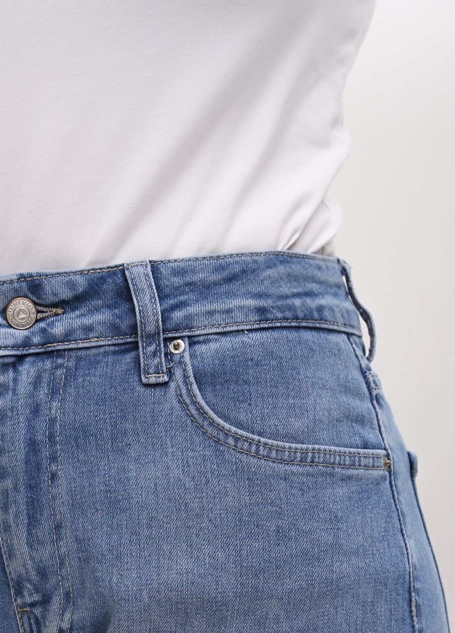 Шорти жіночі блакитні подовжені великий розмір Cracpot (258526835)