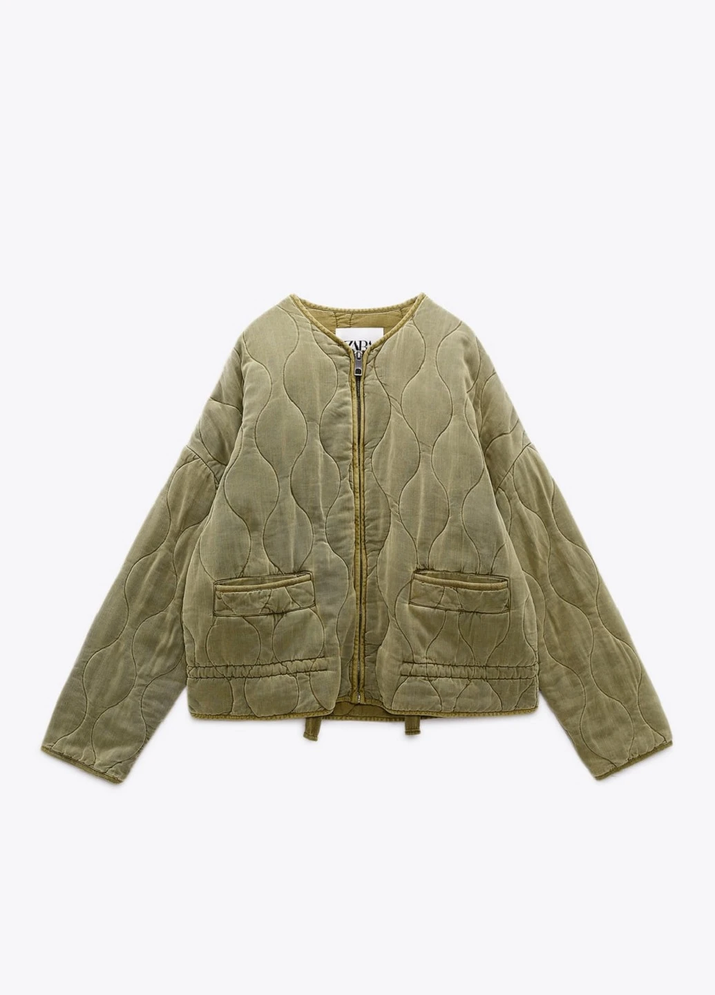Оливкова (хакі) демісезонна куртка Zara