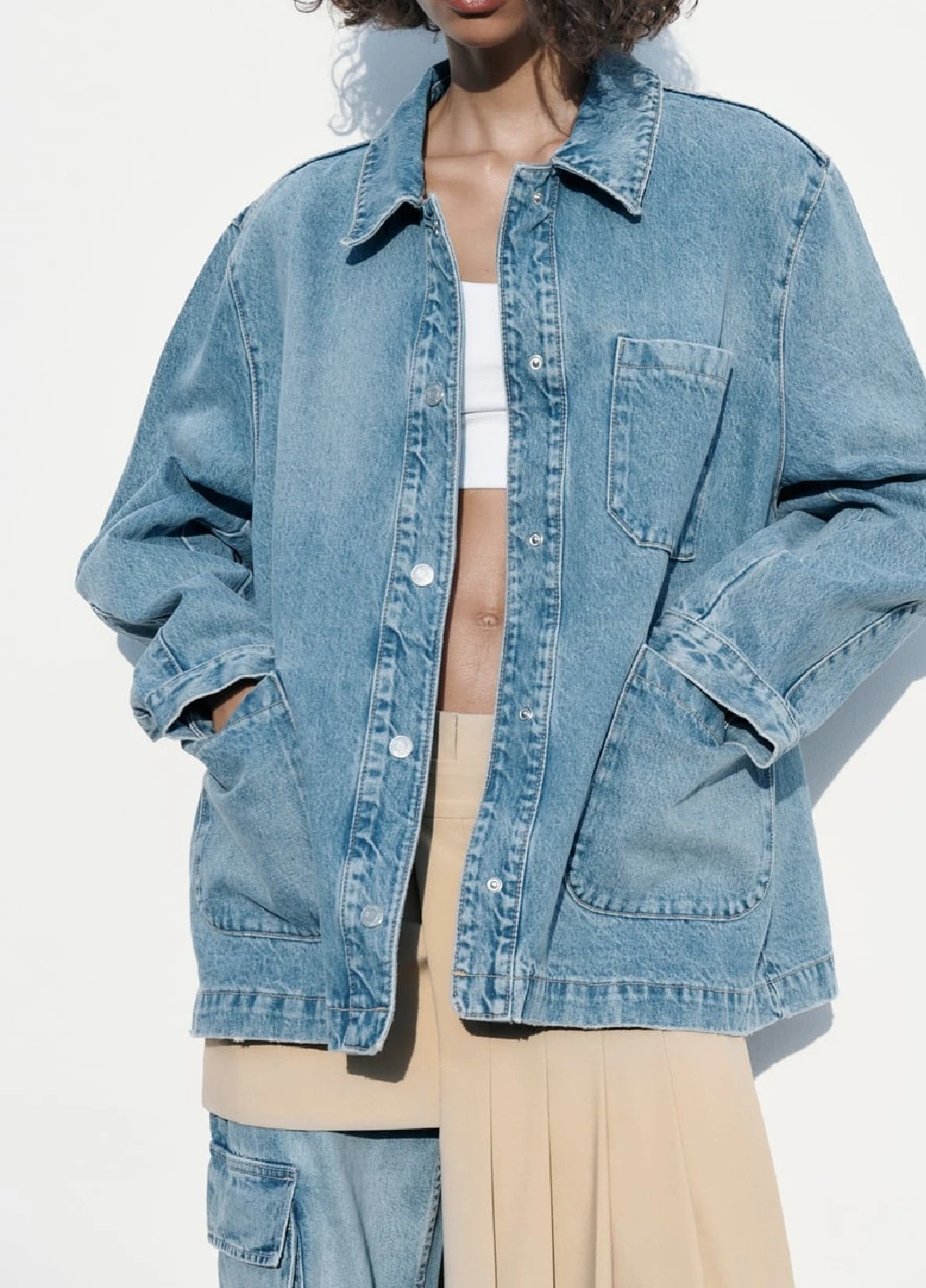 Синя демісезонна куртка Zara