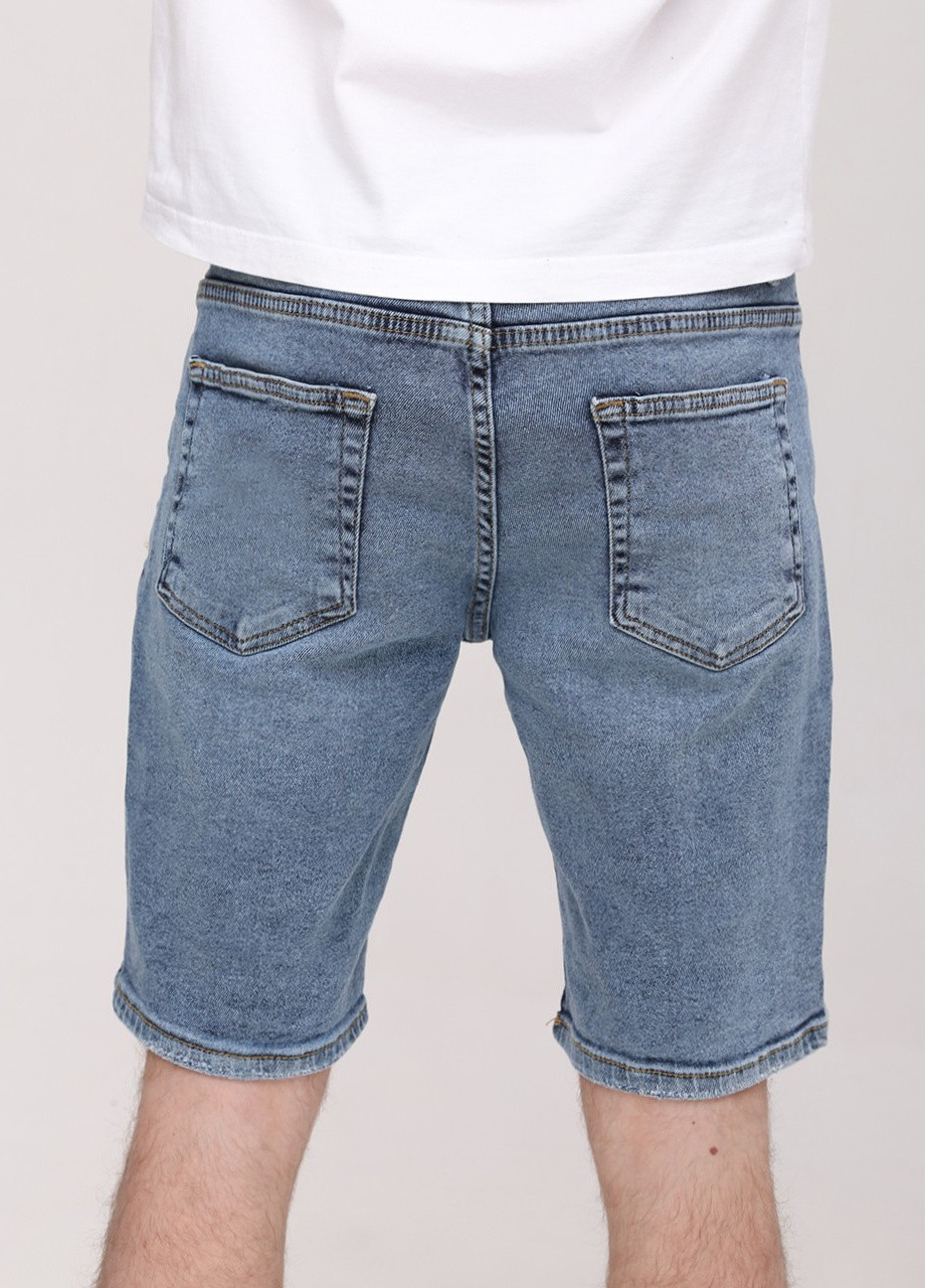 Шорты мужские джинсовые синие вареные со стрейчем JEANSclub (258526828)