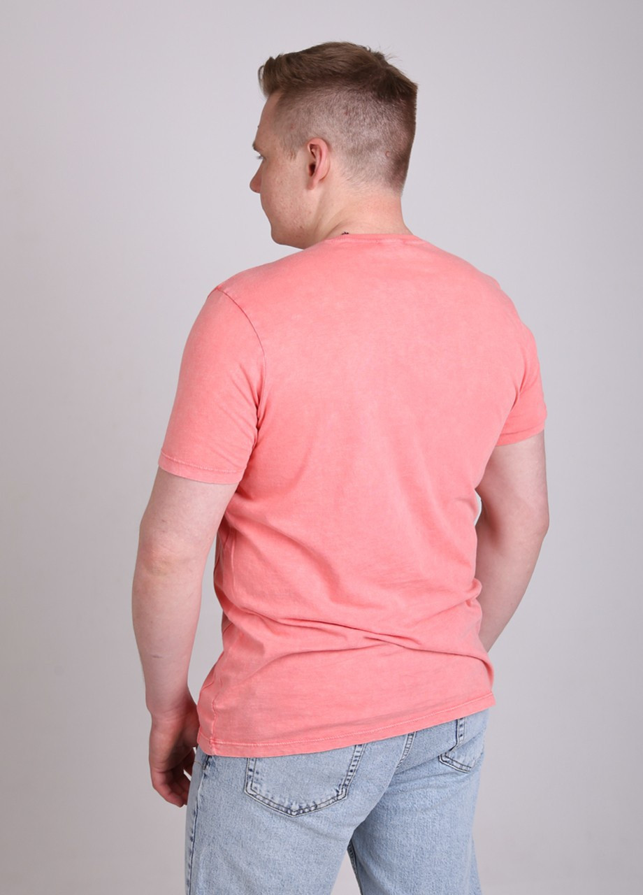 Помаранчева футболка чоловіча помаранчева пряма з кишенею з коротким рукавом Bagarda Прямая