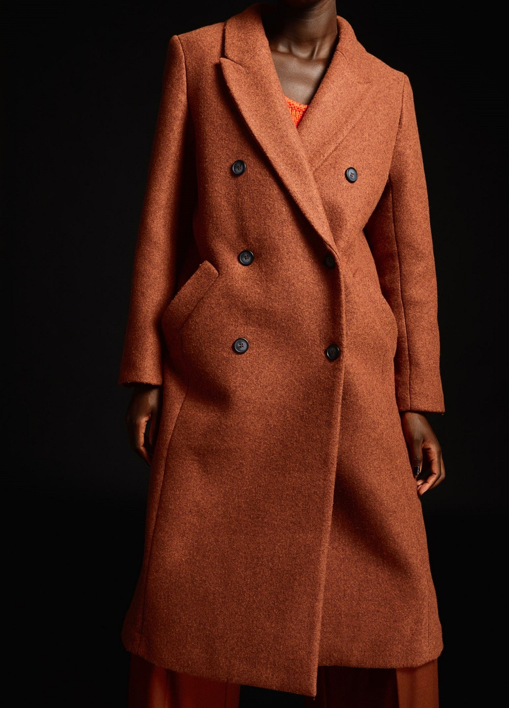 Оранжевое демисезонное Пальто H&M