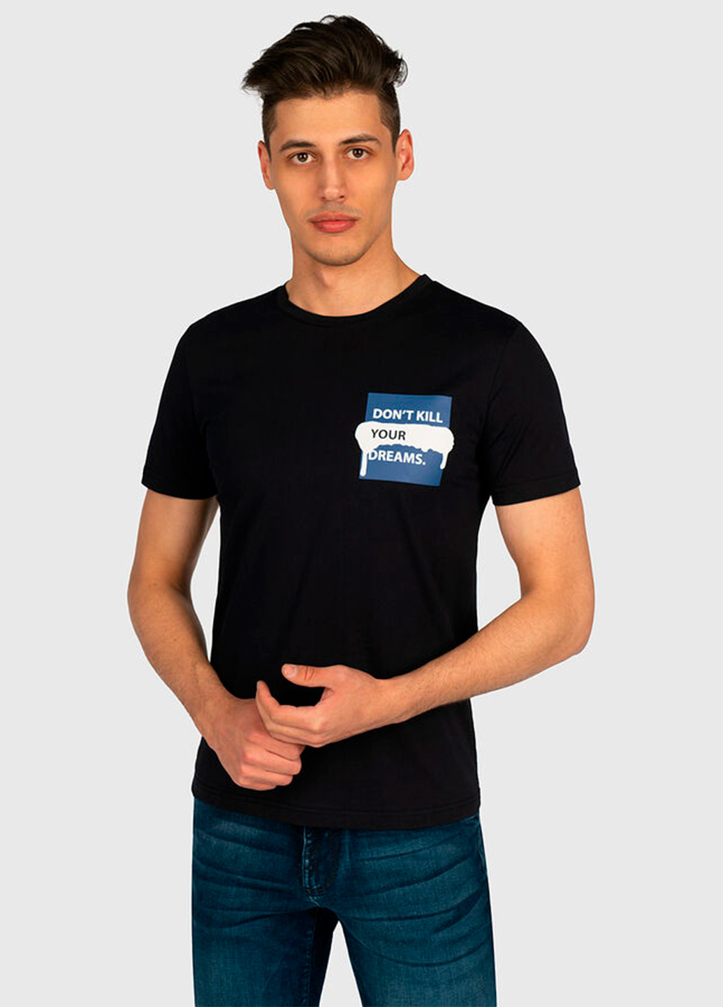 Чоловіча темно-синя футболка Antony Morato (258526701)