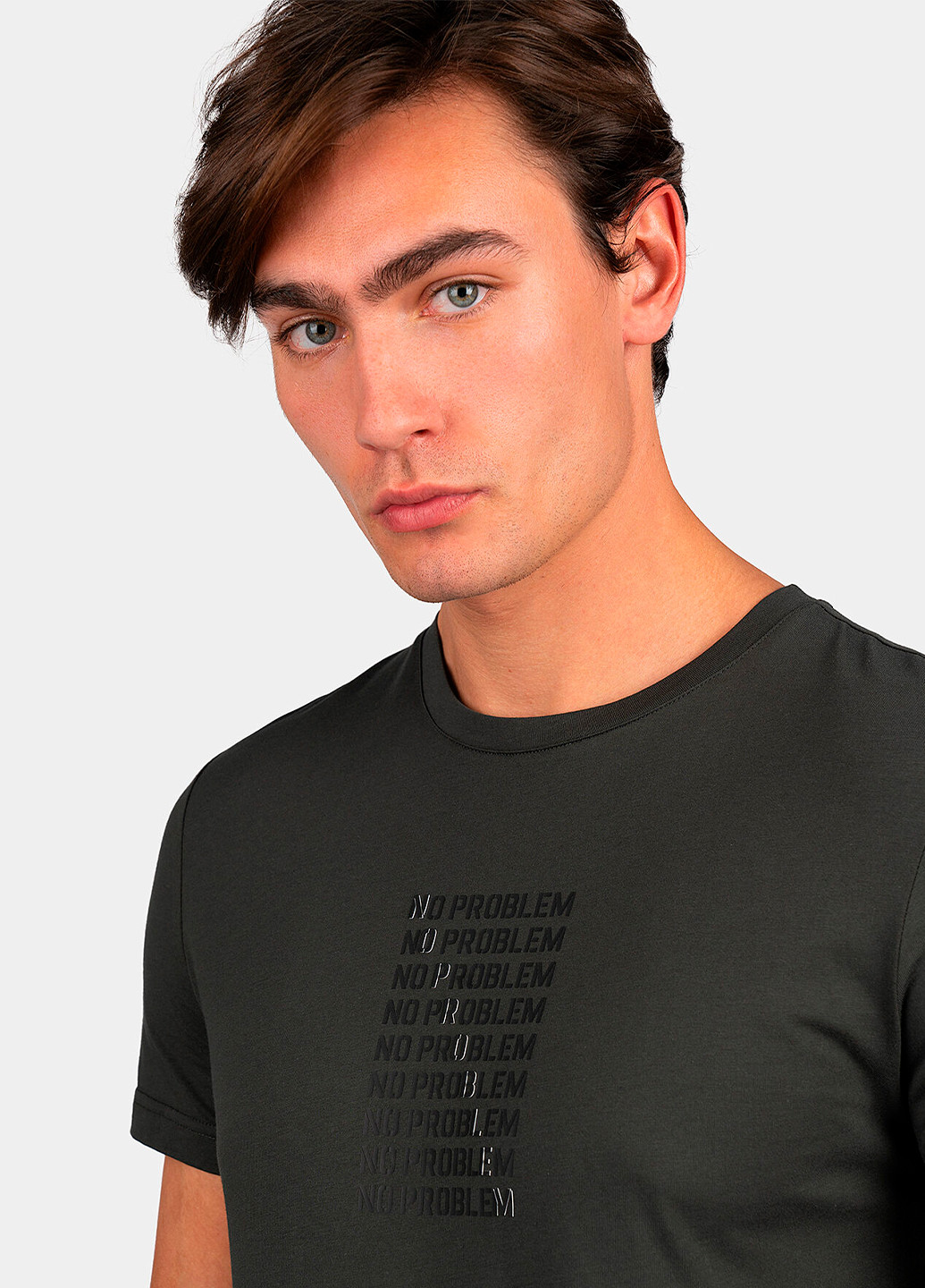 Оливковая мужская оливковая футболка с коротким рукавом Antony Morato