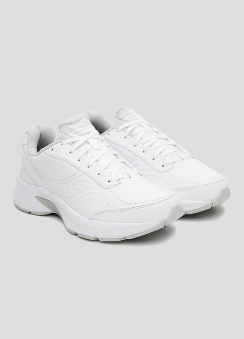 Белые всесезонные белые кожаные кроссовки omni walker 3 Saucony