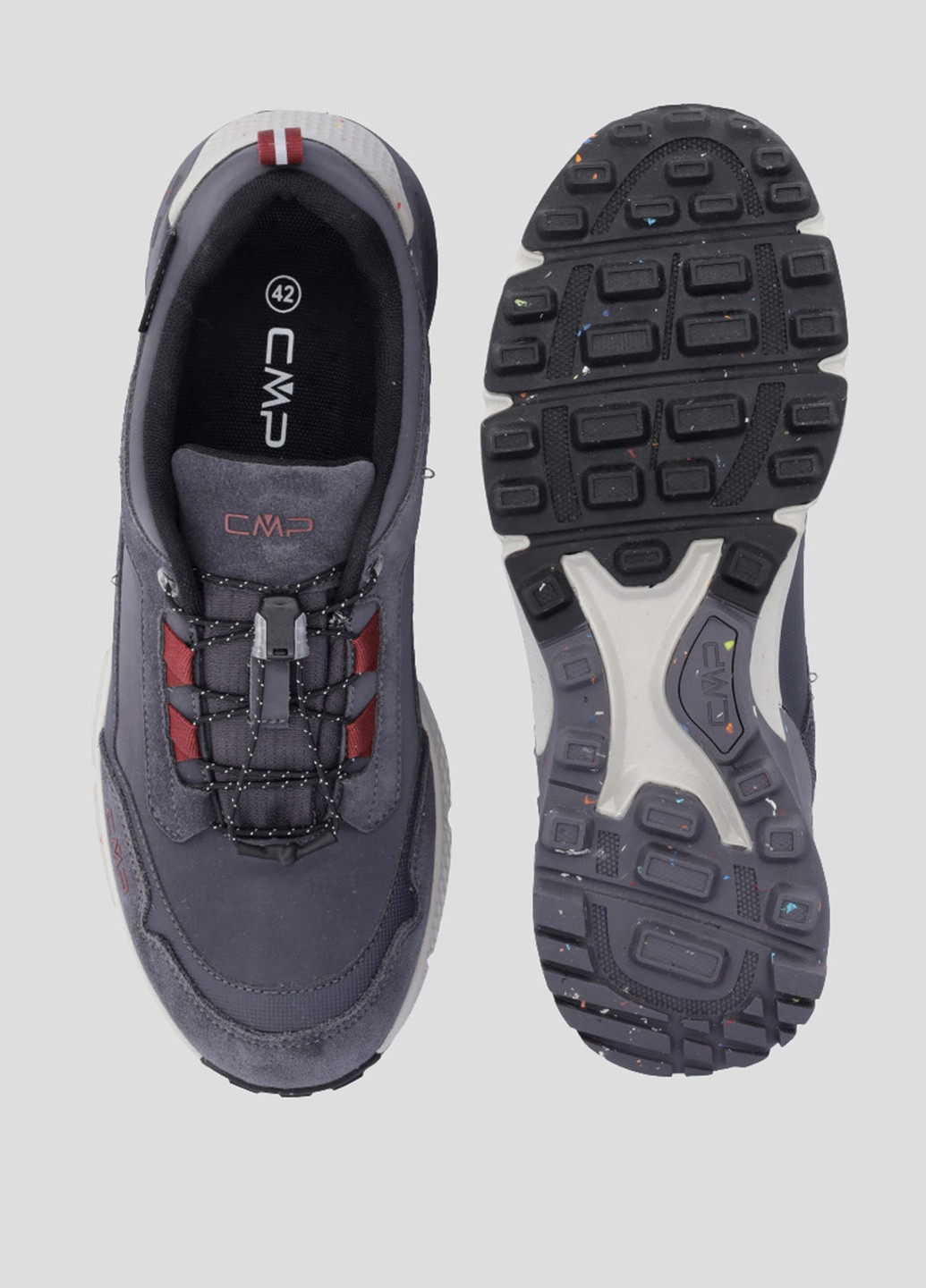 Фиолетовые всесезонные фиолетовые кроссовки для треккинга hosnian low wp hiking shoes CMP