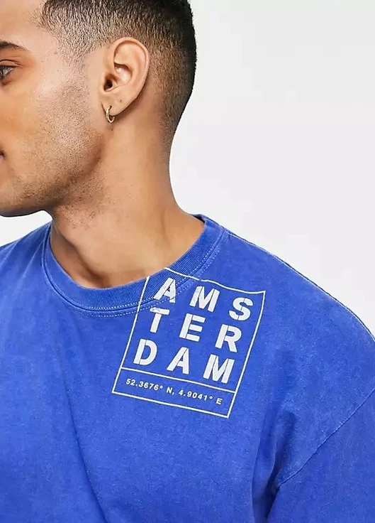 Синяя футболка Topman