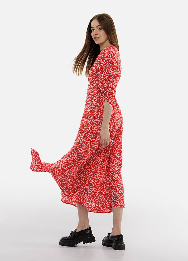 Червона повсякденний жіноча довга сукня Yuki