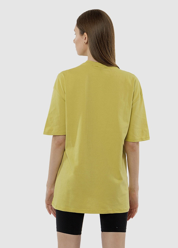 Оливкова літня жіноча подовжена футболка регуляр Avanti