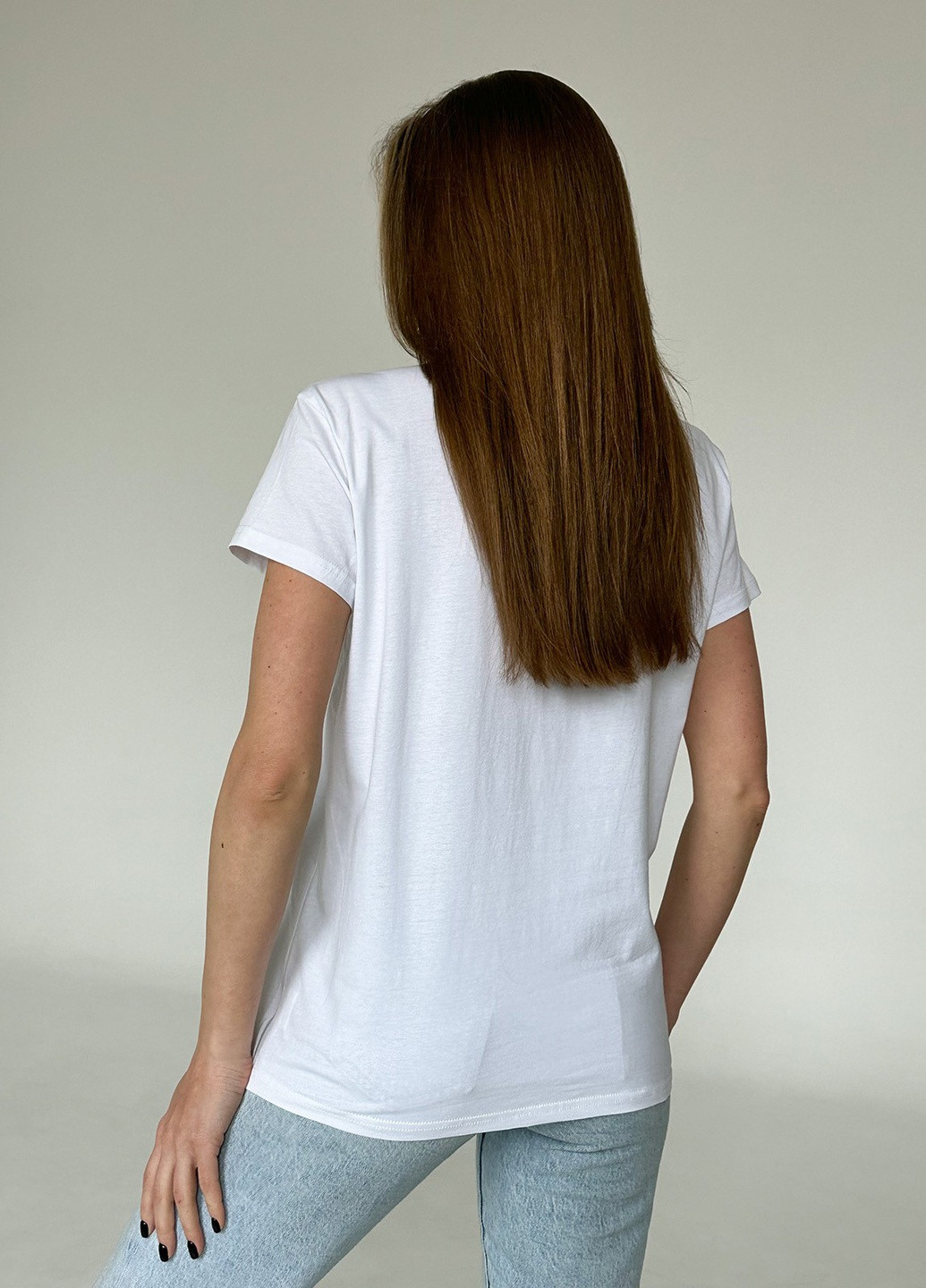Біла літня футболка жіноча з коротким рукавом ISSA PLUS WN20-445