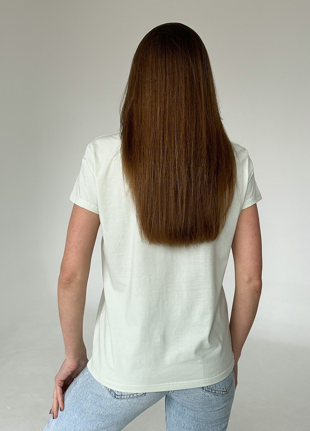 М'ятна літня футболка жіноча з коротким рукавом ISSA PLUS WN20-449