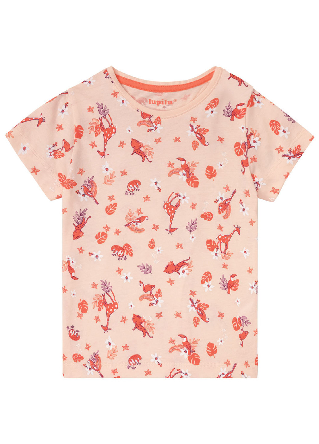 Розовая всесезон пижама (футболка, шорты) Lupilu