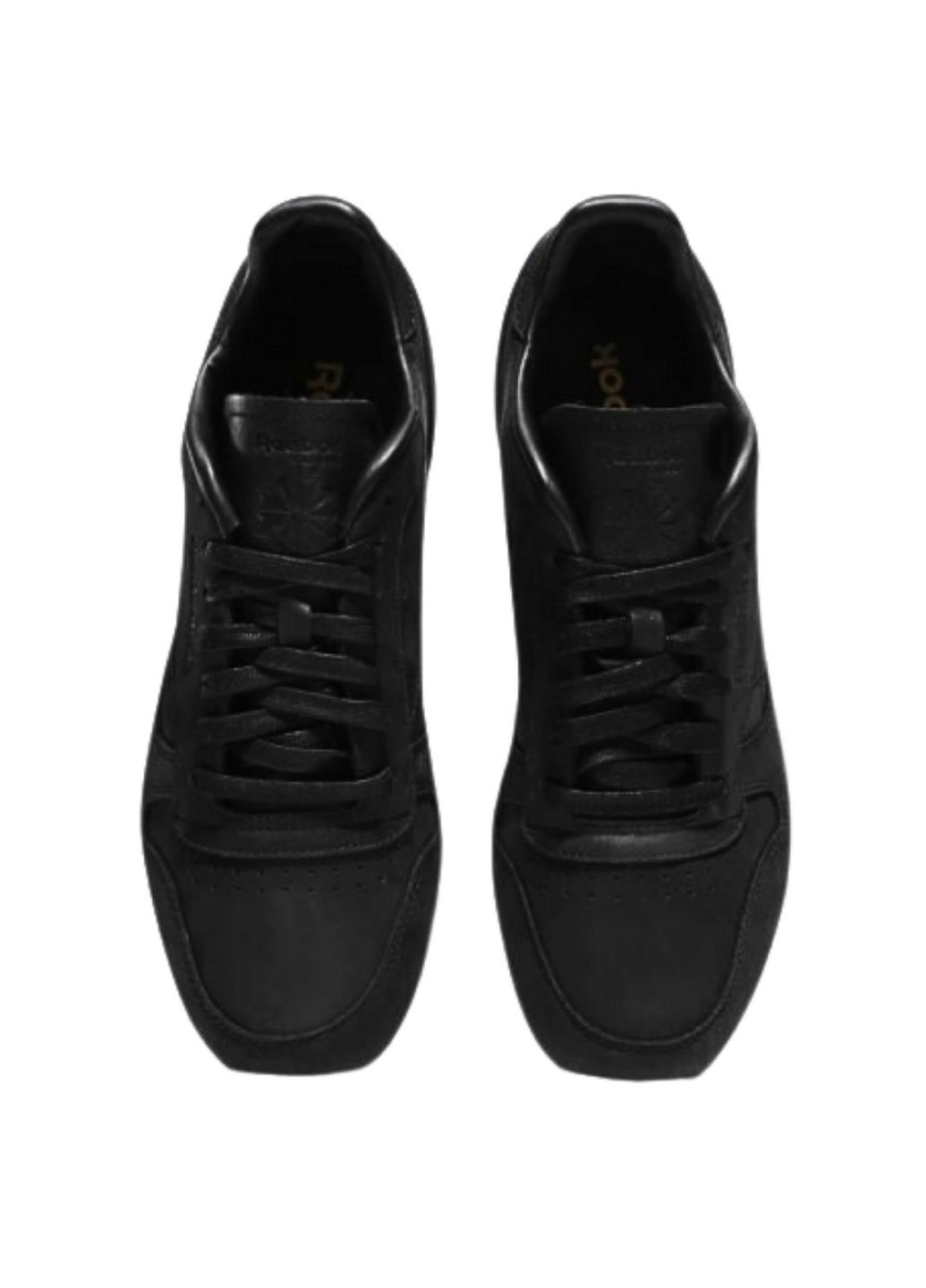 Черные демисезонные мужские кроссовки classic leather lux pw v68685 Reebok